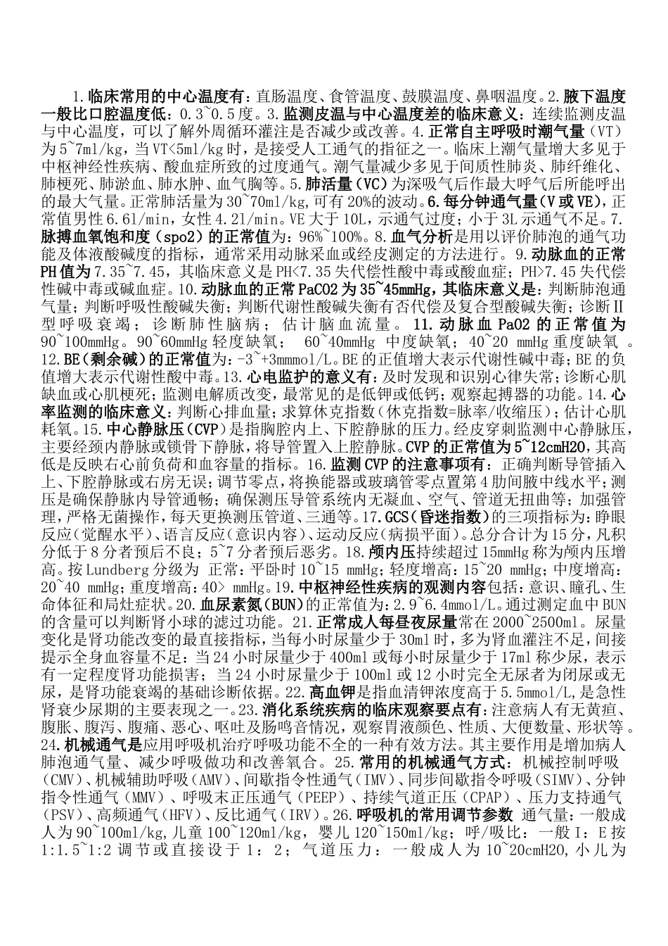 重症护理学试题_第1页