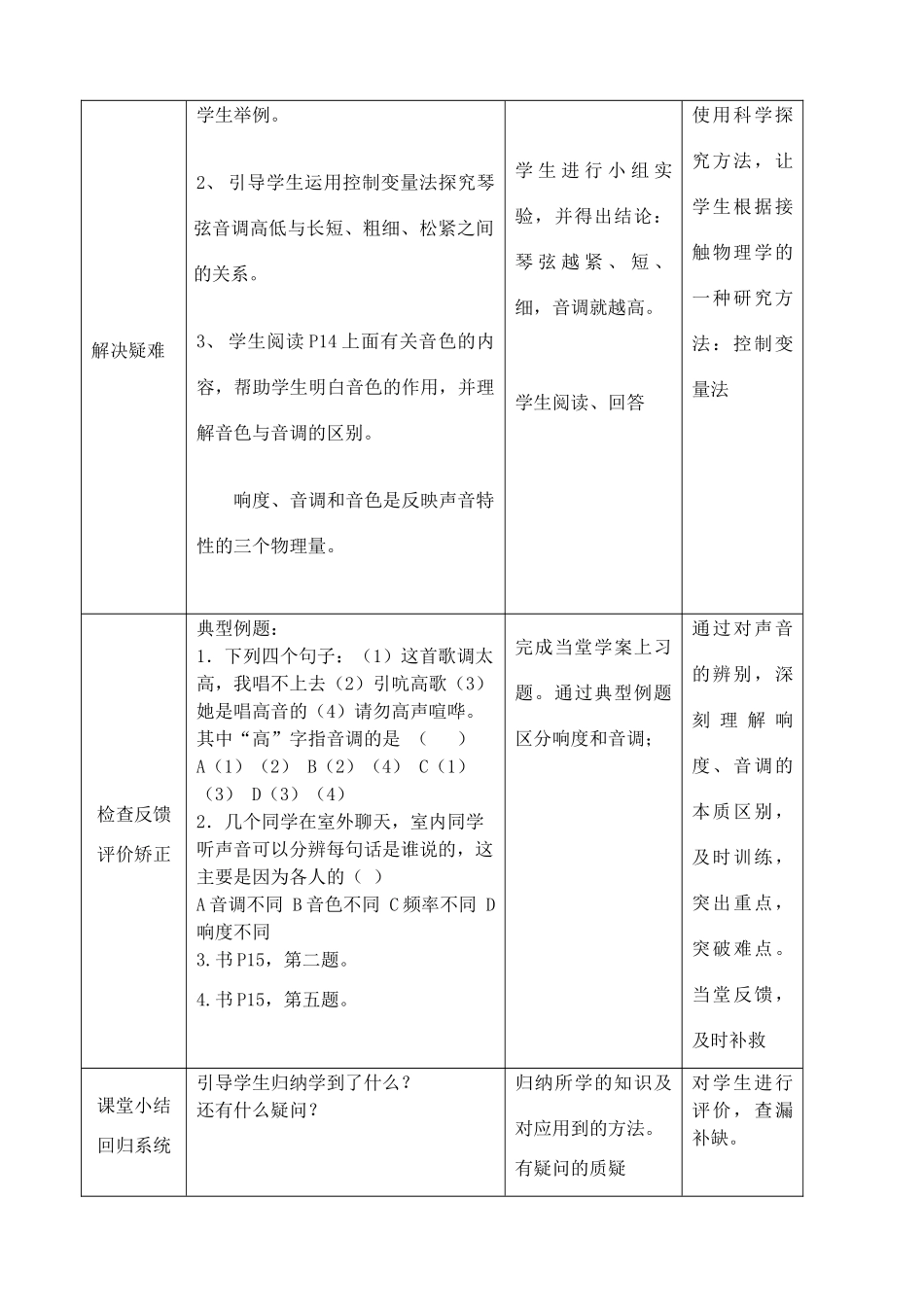 八年级物理上册 声音的特性2教案 苏科版_第2页