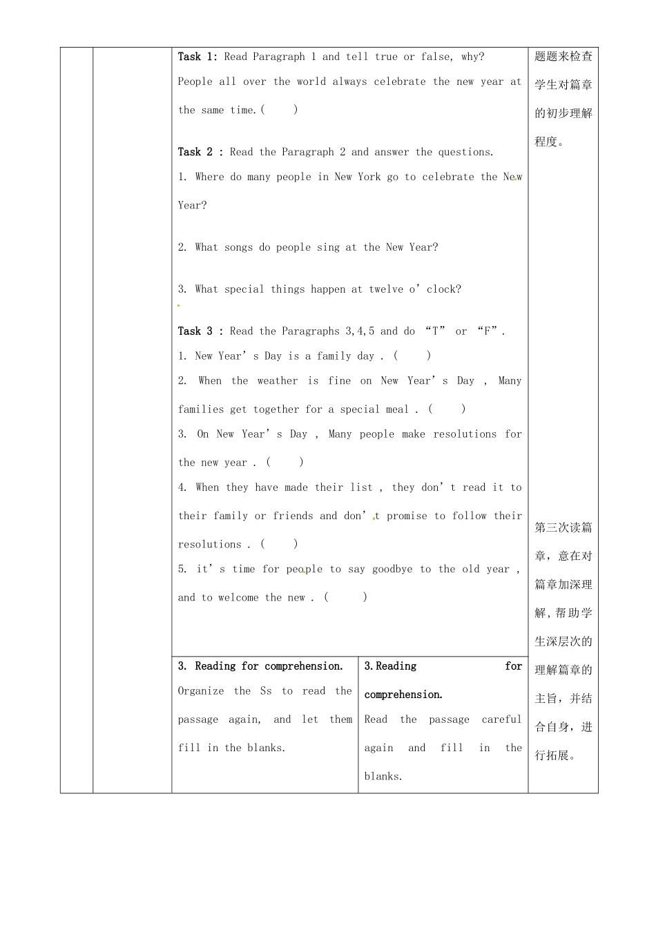 八年级英语下册 Module 8 Public holidays Unit 2 As soon as it’s 12 o’clock教案 外研版-外研版初中八年级下册英语教案_第3页