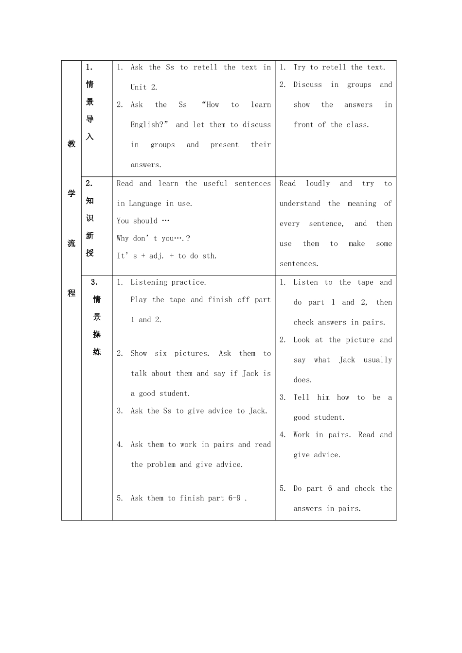 八年级英语上册 Unit 3《language in use》教学设计 外研版_第2页