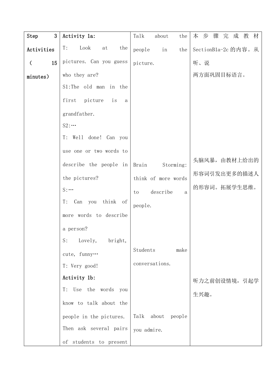 八年级英语上册 unit9 Section B 1教案 人教新目标版_第3页
