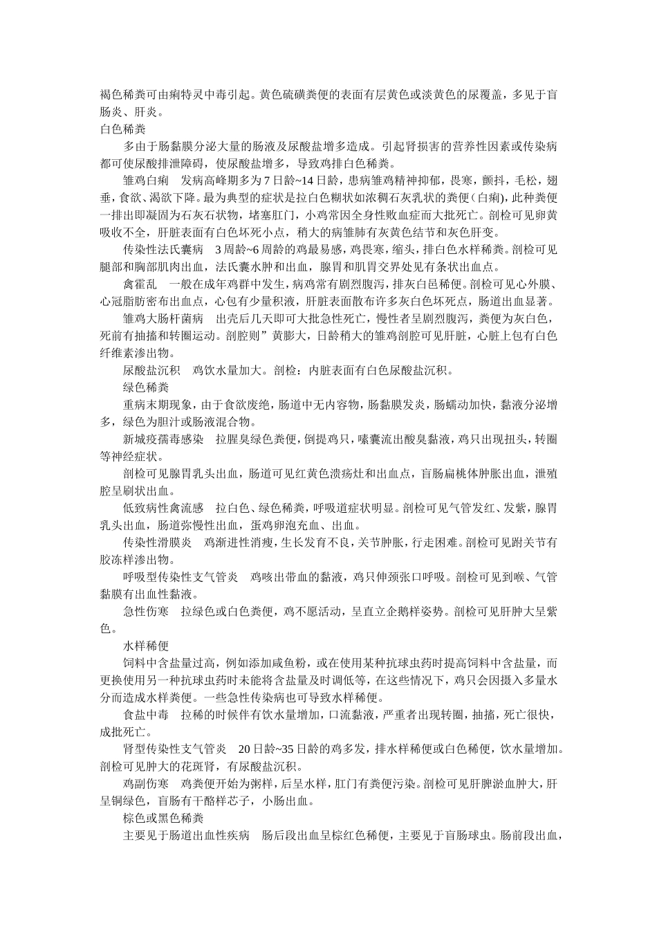 通过鸡的粪便颜色辨别疾病_第2页