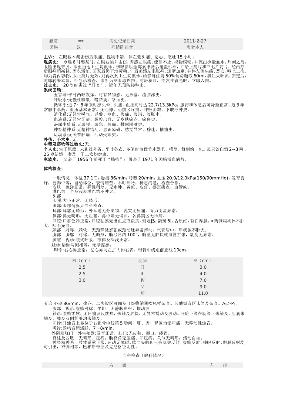 通用版眼科住院病历举例_第2页