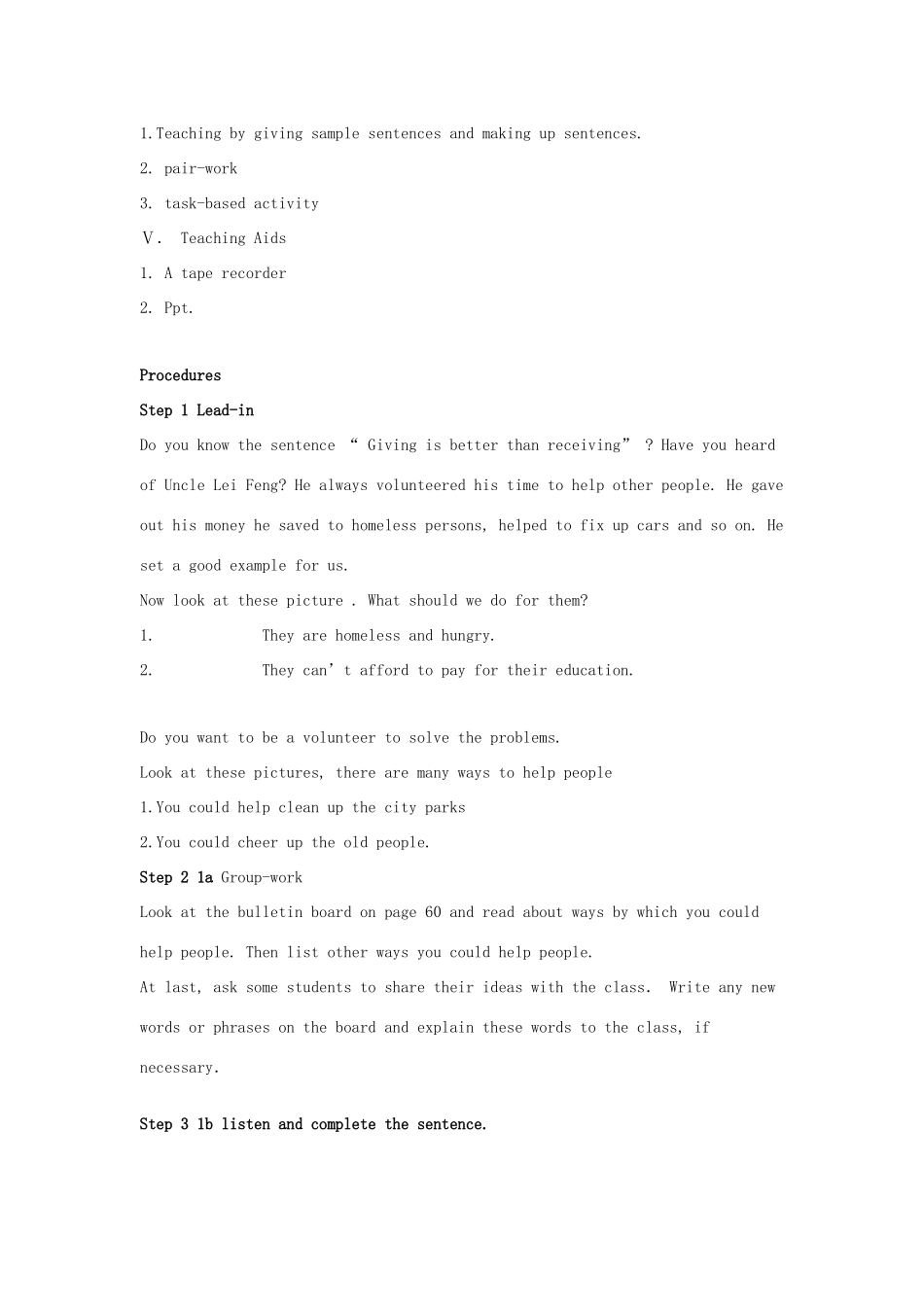 《Unit 8 I’ll help clean up the city parks》教案（1）_第2页