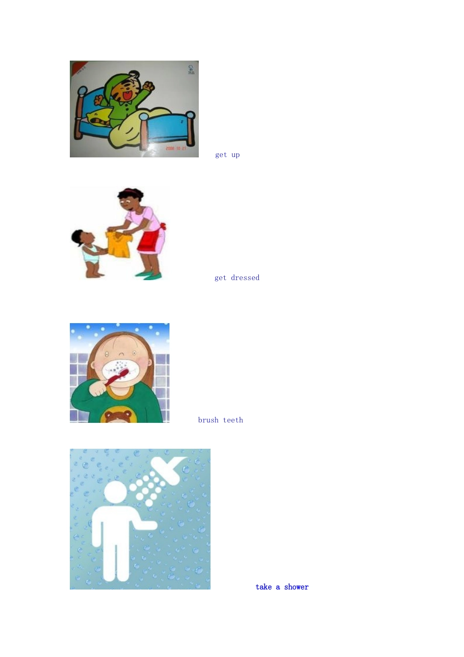 七年级英语下册 Unit 2 What time do you go to school（第一课时）new words教案 （新版）人教新目标版 _第2页