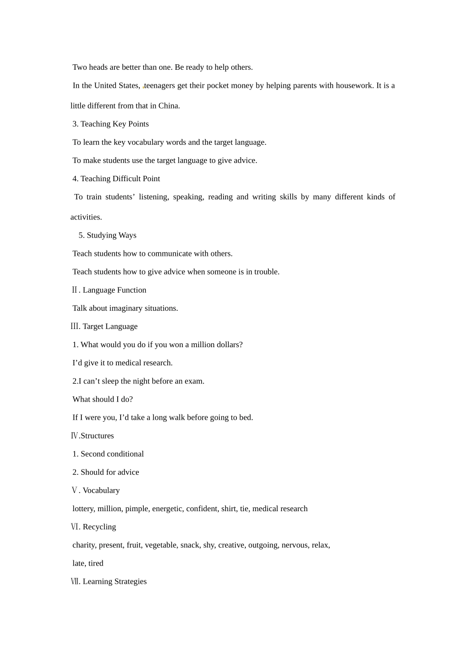 九年级英语：Unit 1 What would you do（教案11）鲁教版_第2页