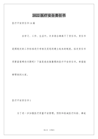 2024医疗安全责任书_1