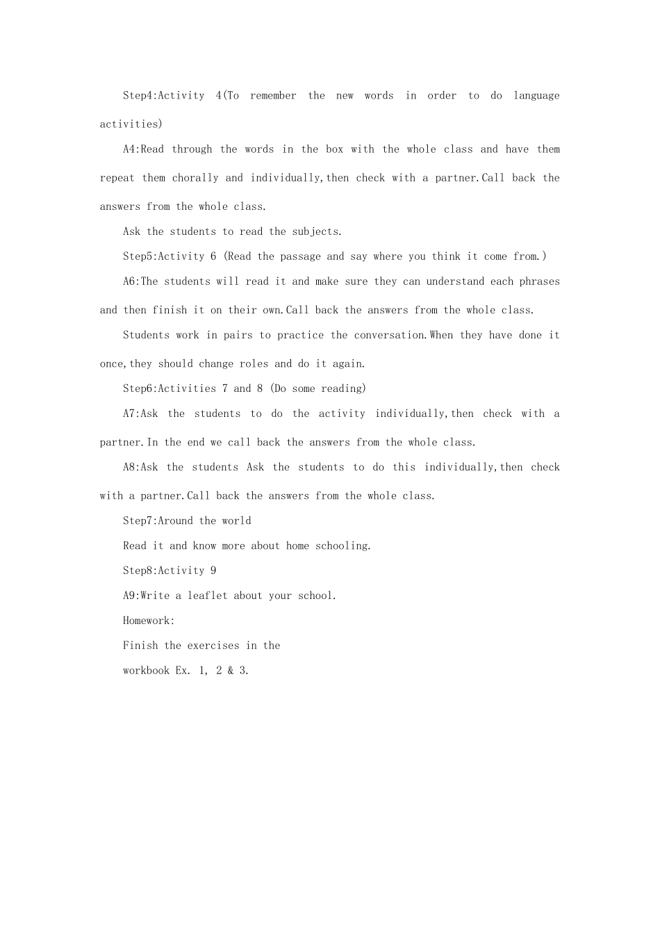 九年级英语下册 Module 2 Education Unit 3 Language in use教案 外研版-外研版初中九年级下册英语教案_第2页