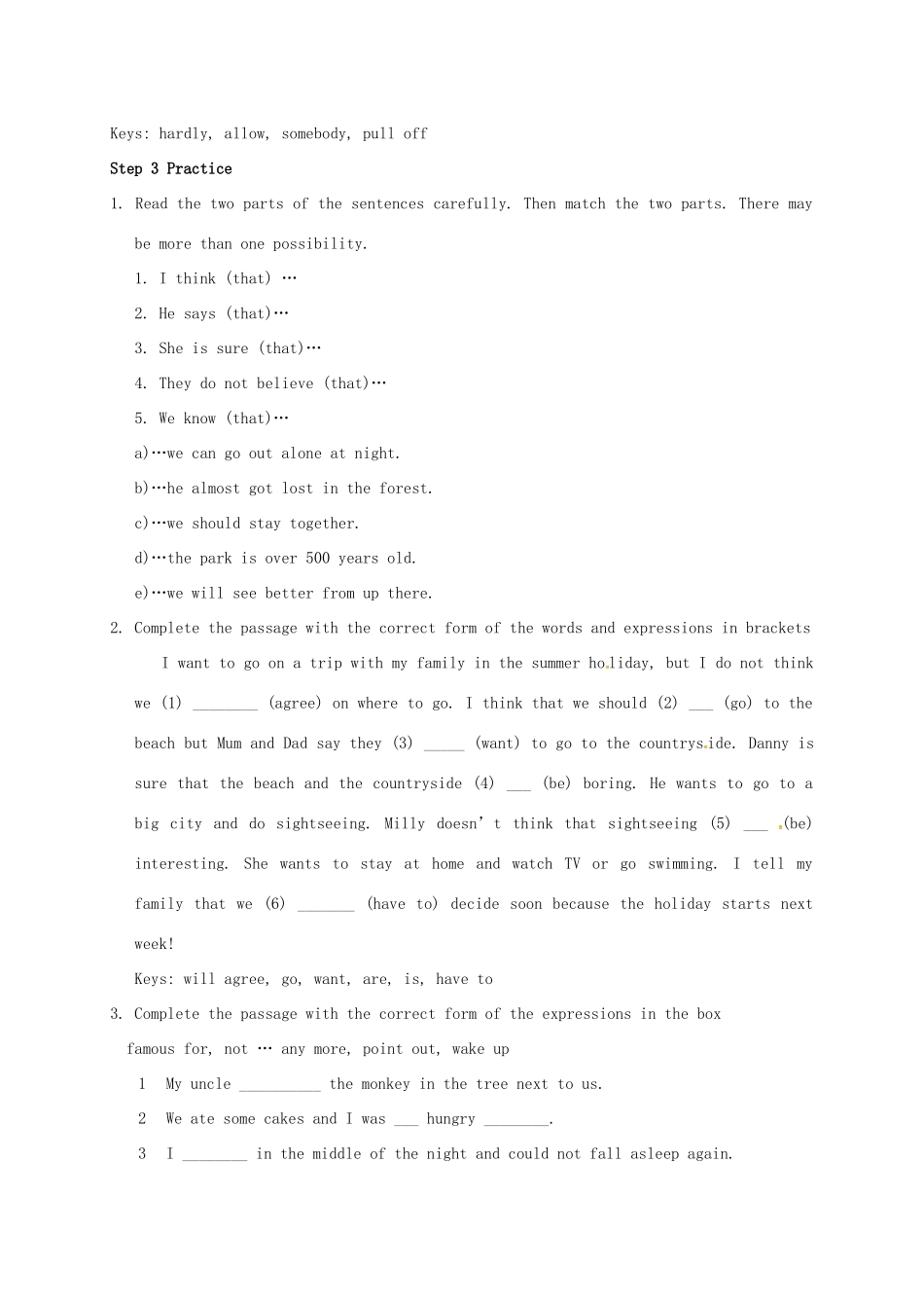 学年八年级英语下册 Module 8 Time off Unit 3 Language in use教案 （新版）外研版-（新版）外研版初中八年级下册英语教案_第2页