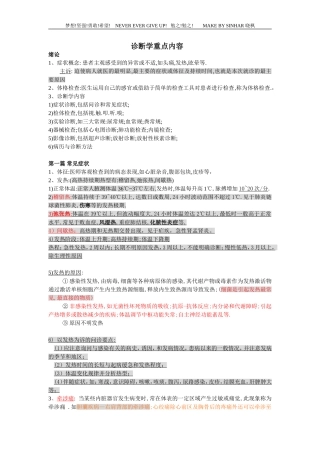 诊断学基础重点
