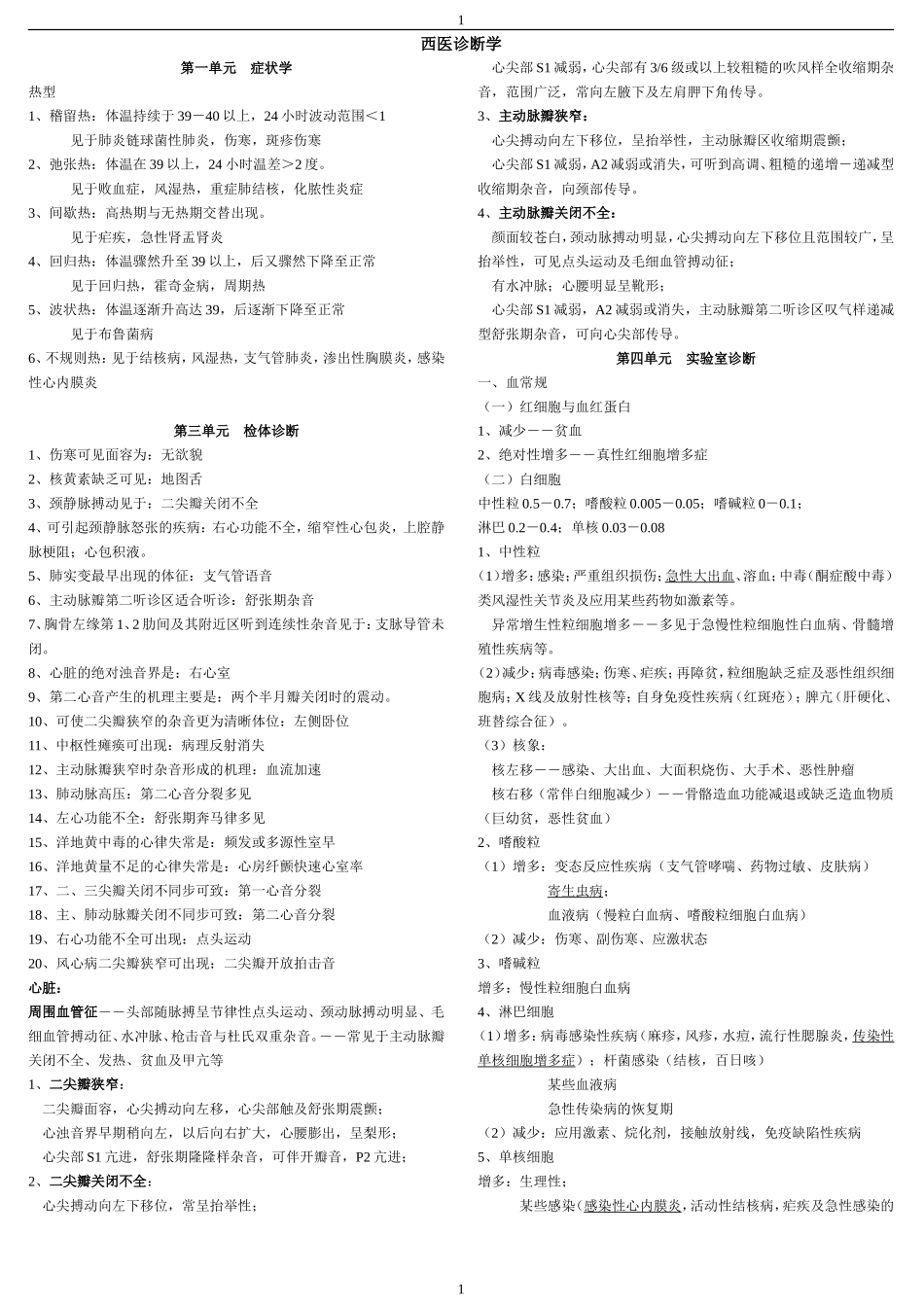 西医诊断学总结3_第1页