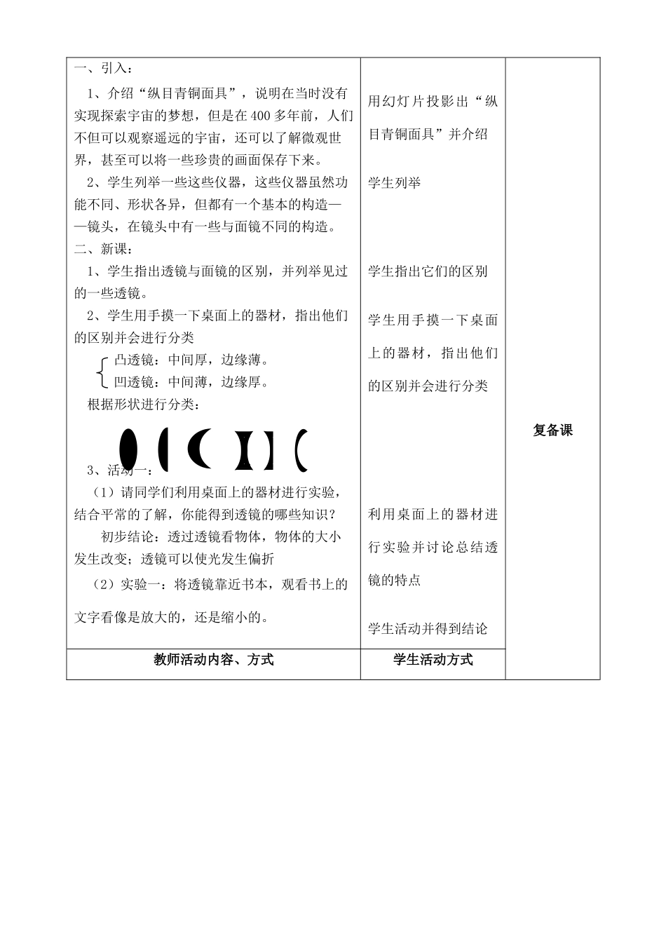 八年级物理上册 透镜教案3 苏科版_第2页