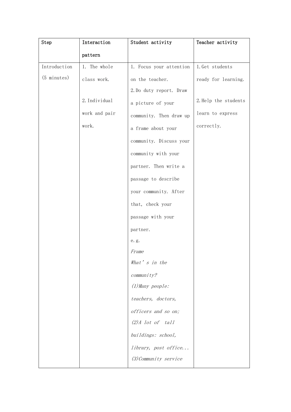 七年级英语下册 Unit 6 Our local area Topic 2 My home is in an apartment building Section D教案 （新版）仁爱版-（新版）仁爱版初中七年级下册英语教案_第2页