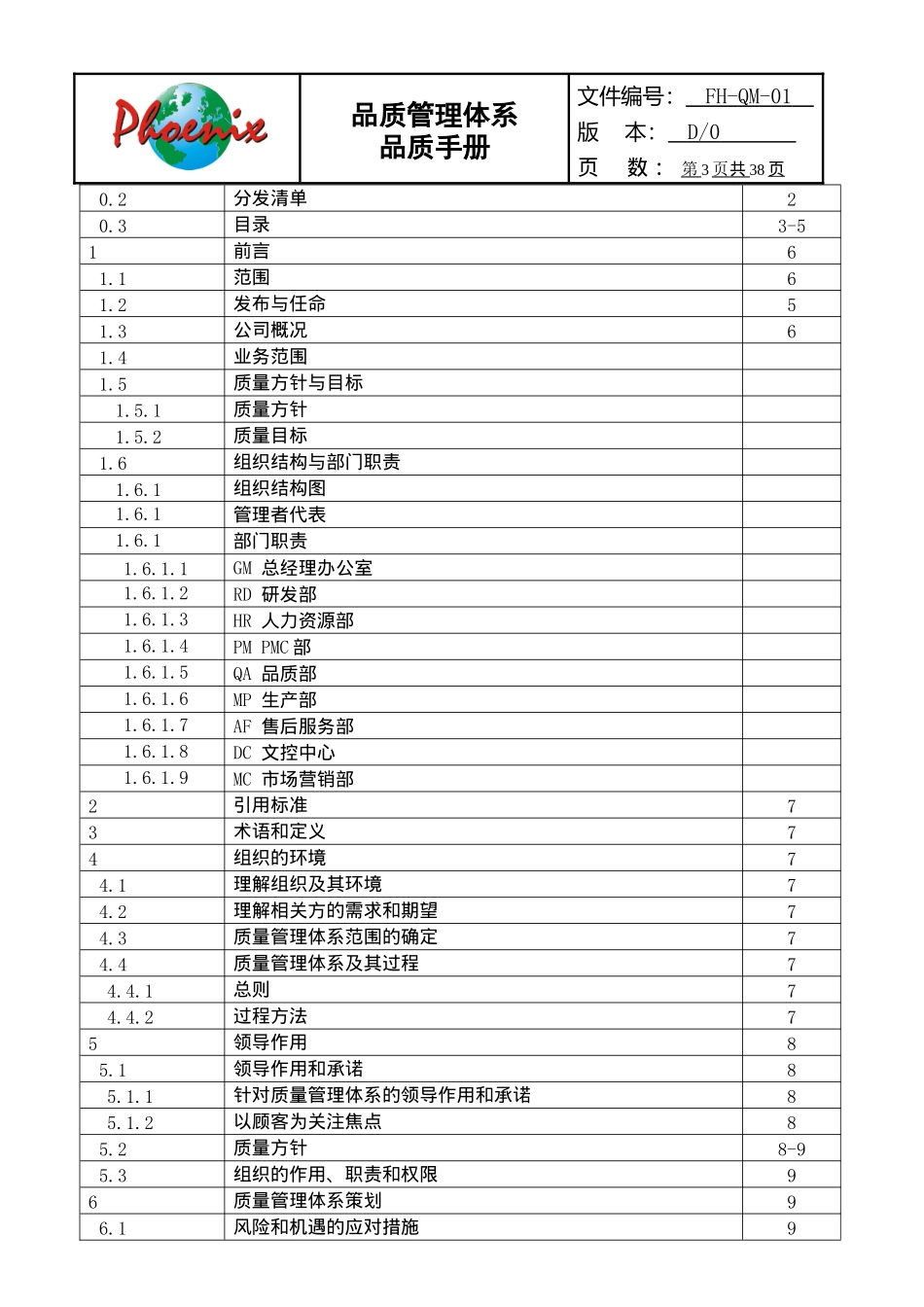 质量手册FH-QM-01_第3页
