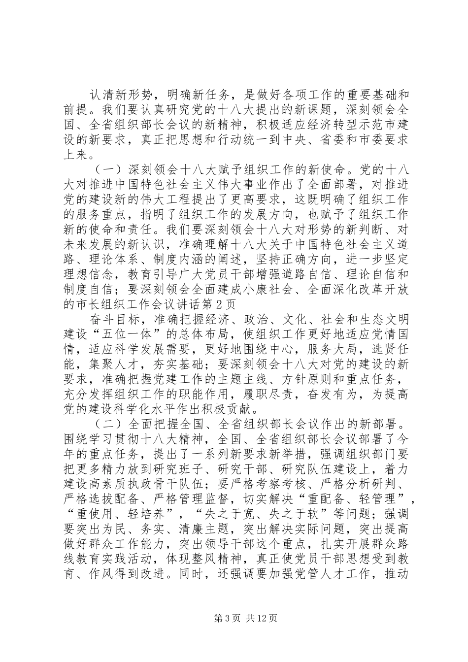 市长组织工作会议讲话发言_第3页