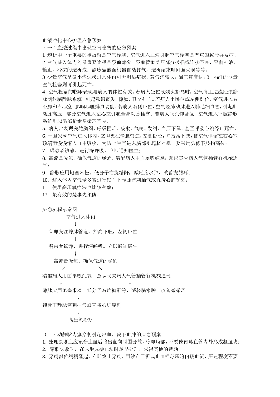 血液净化中心护理应急预案_第1页