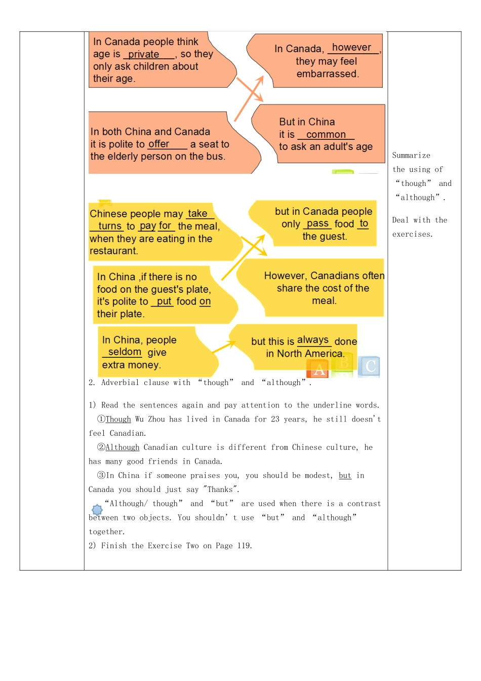 九年级英语下册 Unit 8 Lesson45 Different Manners教学设计 （新版）冀教版_第3页