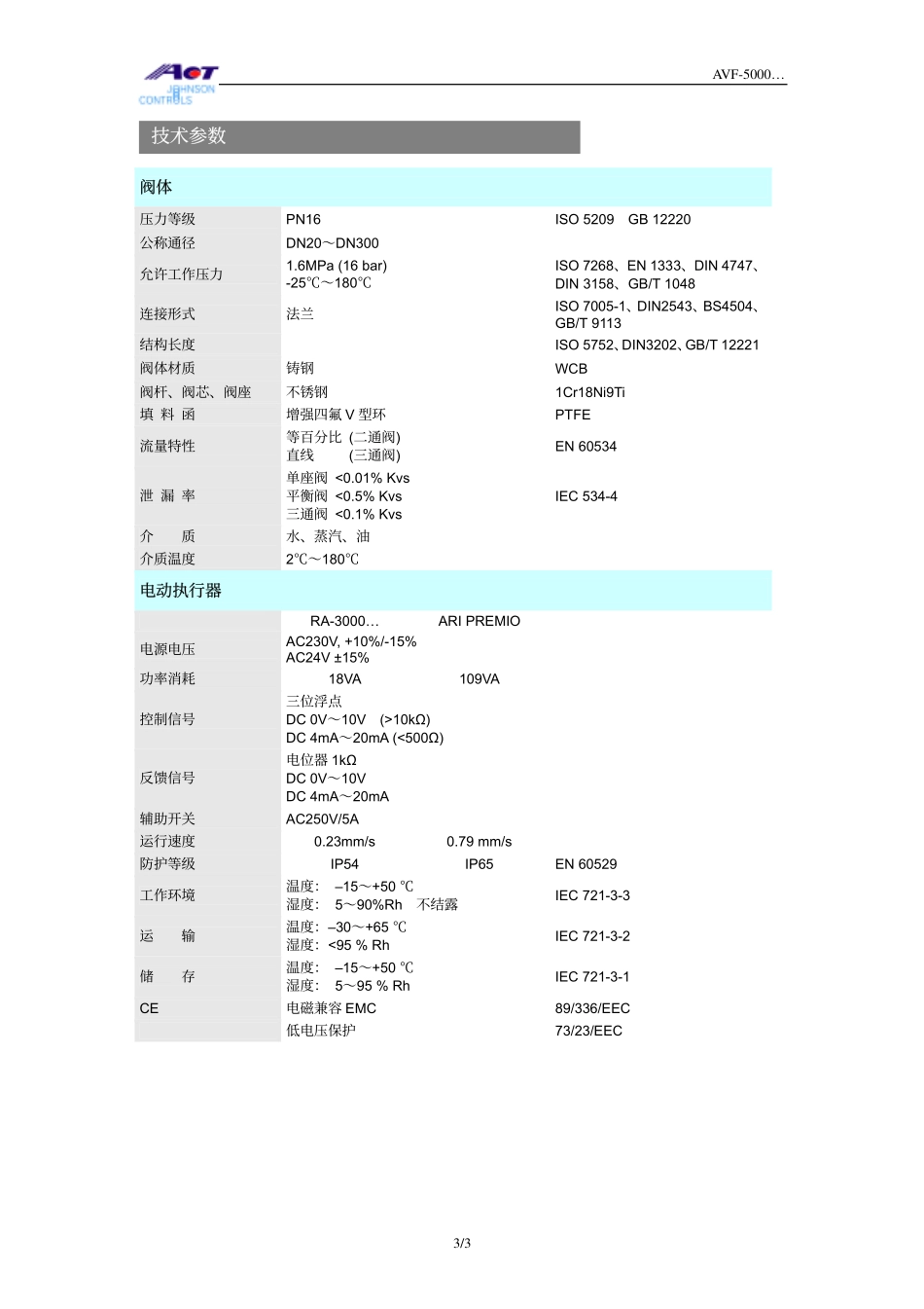 蒸汽电动调节阀使用说明书_第3页