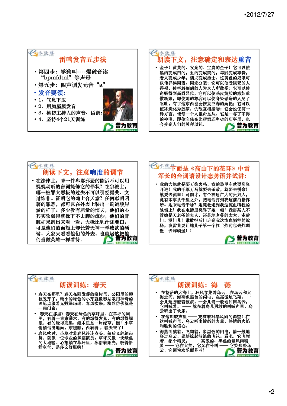 营养讲师即兴语流与发音训练_第2页