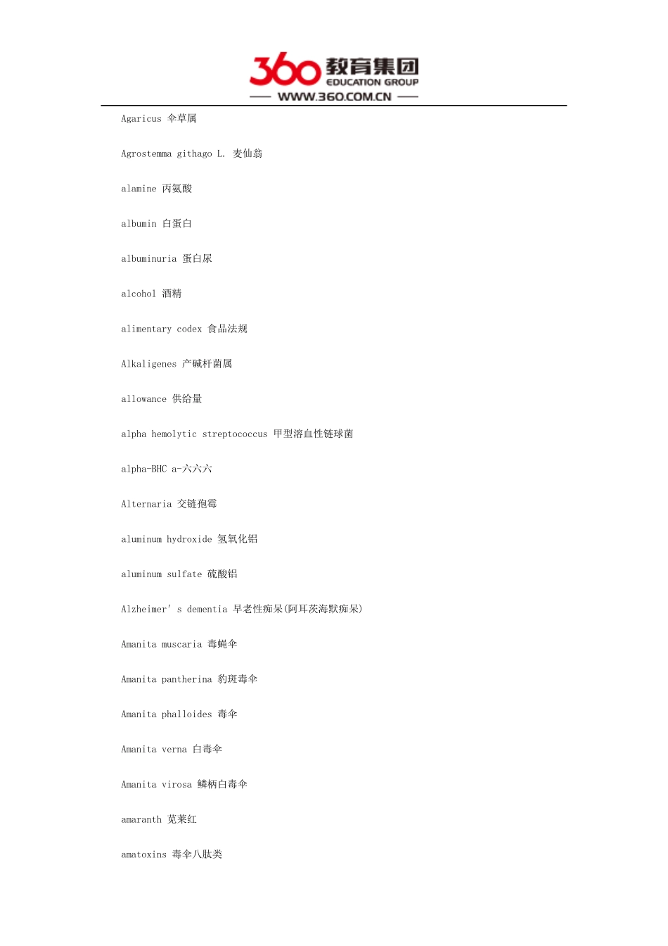 营养与食品卫生常用词汇_第2页