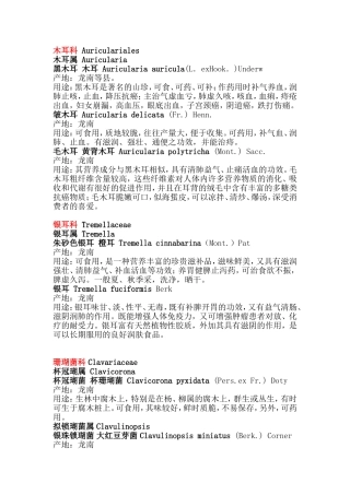 药用食用真菌整理