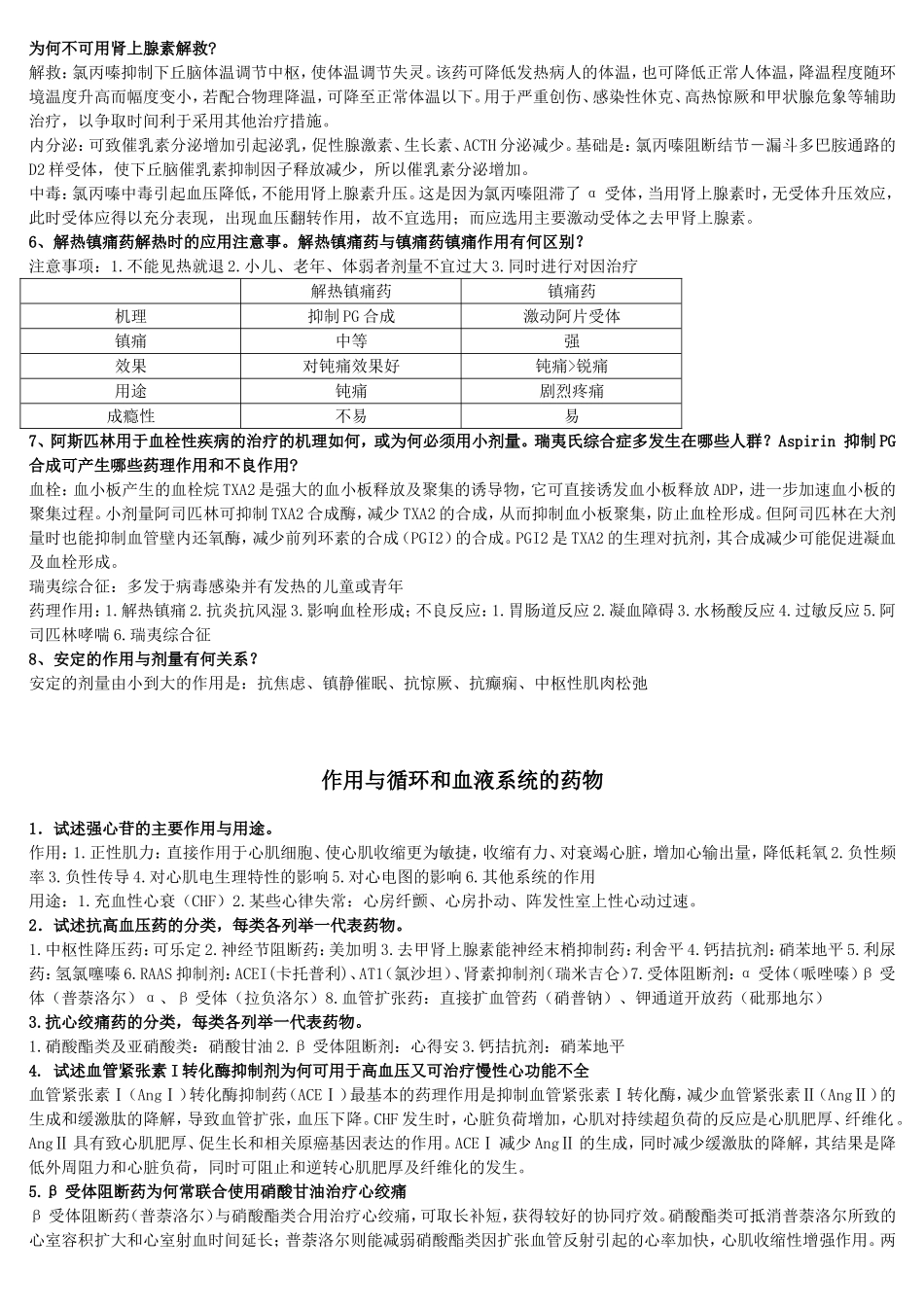 药理分类考(习)题重点_第3页