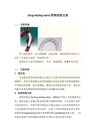 药物洗脱支架DES综述