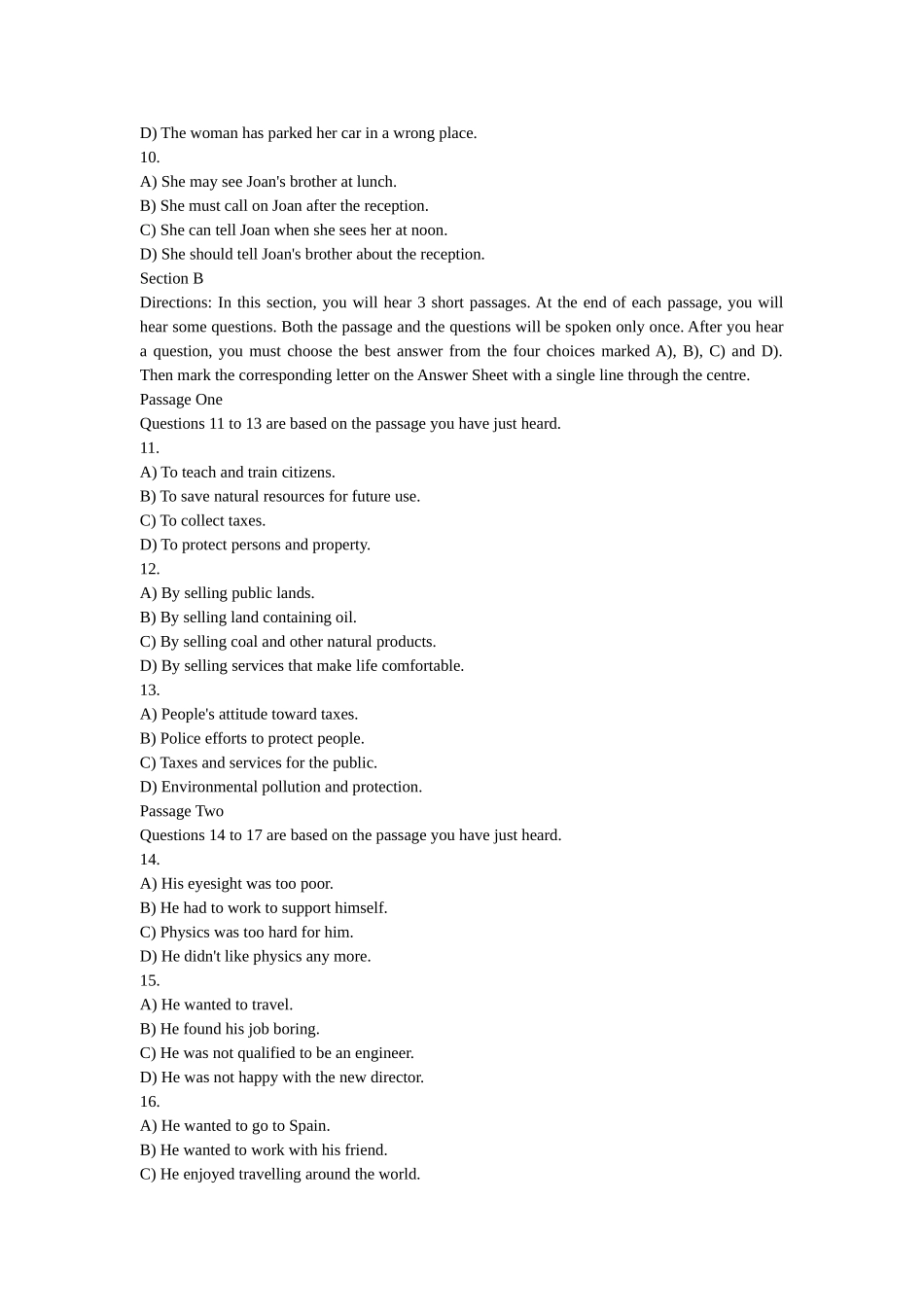 英语四级听力原文及答案199906_第2页