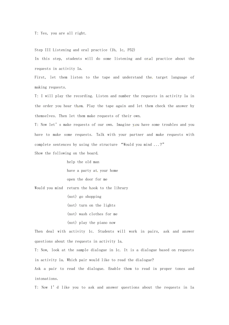 安徽省滁州二中八年级英语上册 Unit 7 Period 1 New function presenting教案 人教新目标版_第3页