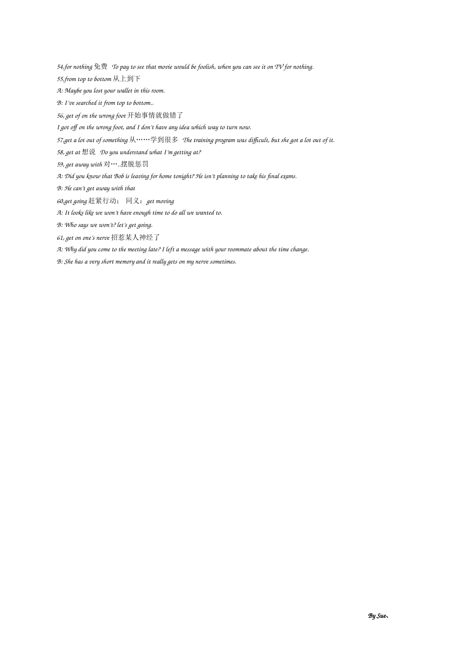 英语听力中的常用口语。_第3页