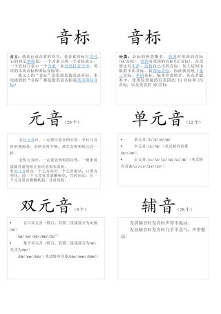 英标基础(小学英语)