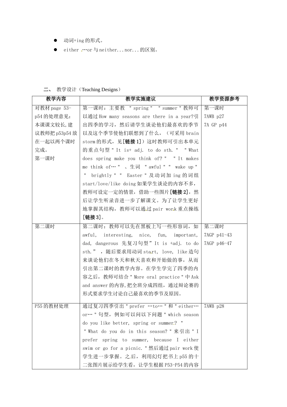 七年级英语下册 Unit 2  We love all four seasons教案 上海牛津版_第2页