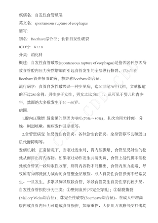 自发性食管破裂