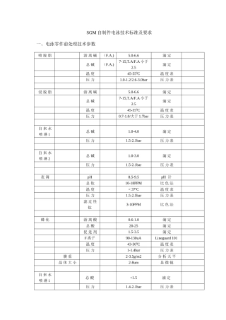 自制件电泳技术标准及要求