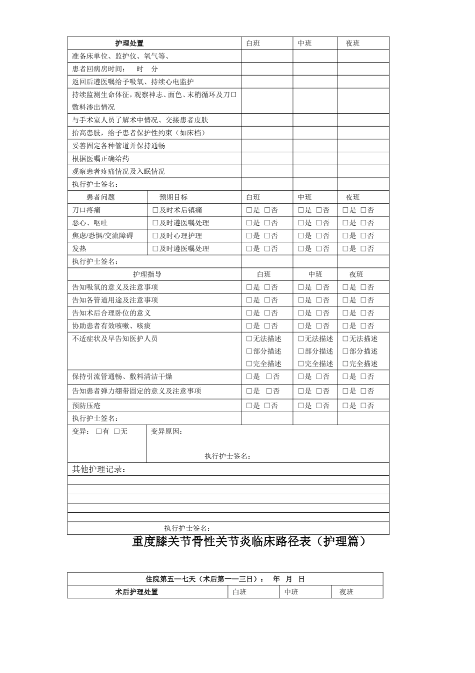 膝关节临床路径_第3页