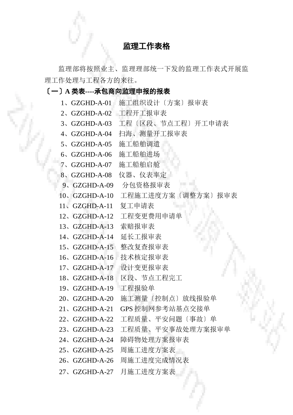 施工监理表格_第1页