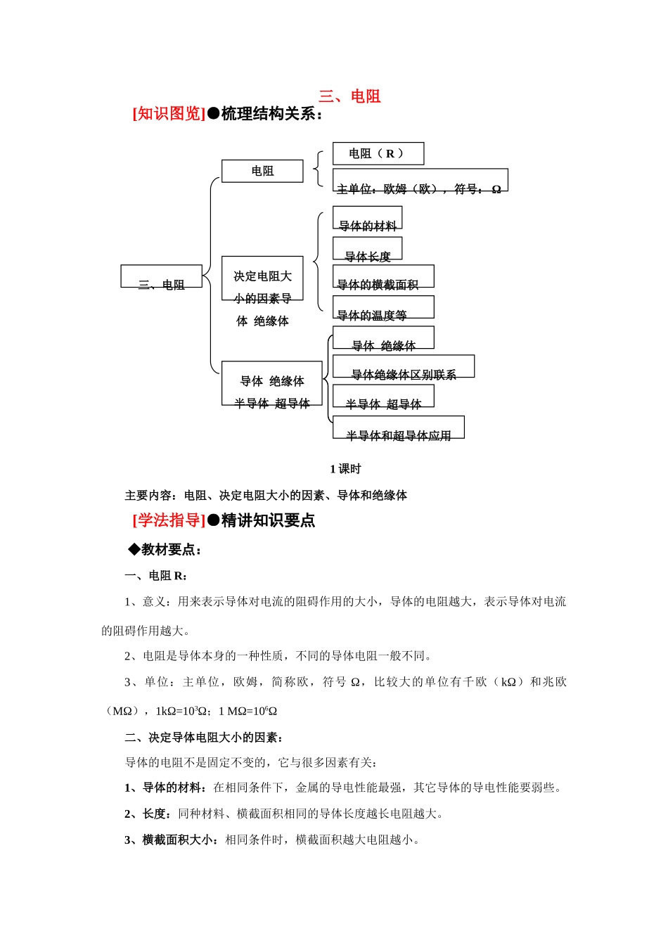 八年级物理 电阻教案_第1页