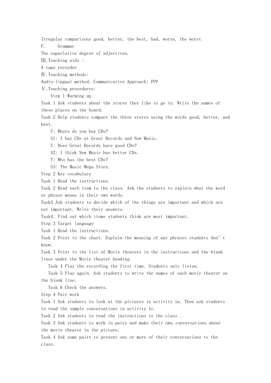 吉林省伊通县实验中学八年级英语上册《Unit 12 What''s the best radio station》教案 人教新目标版_第2页