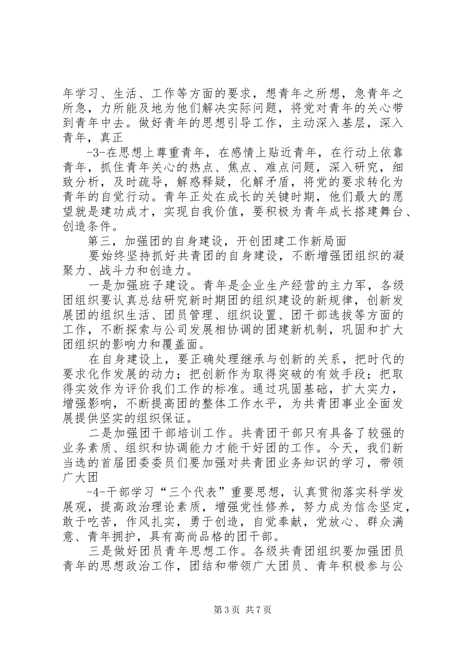在公司团代会上的讲话发言_第3页