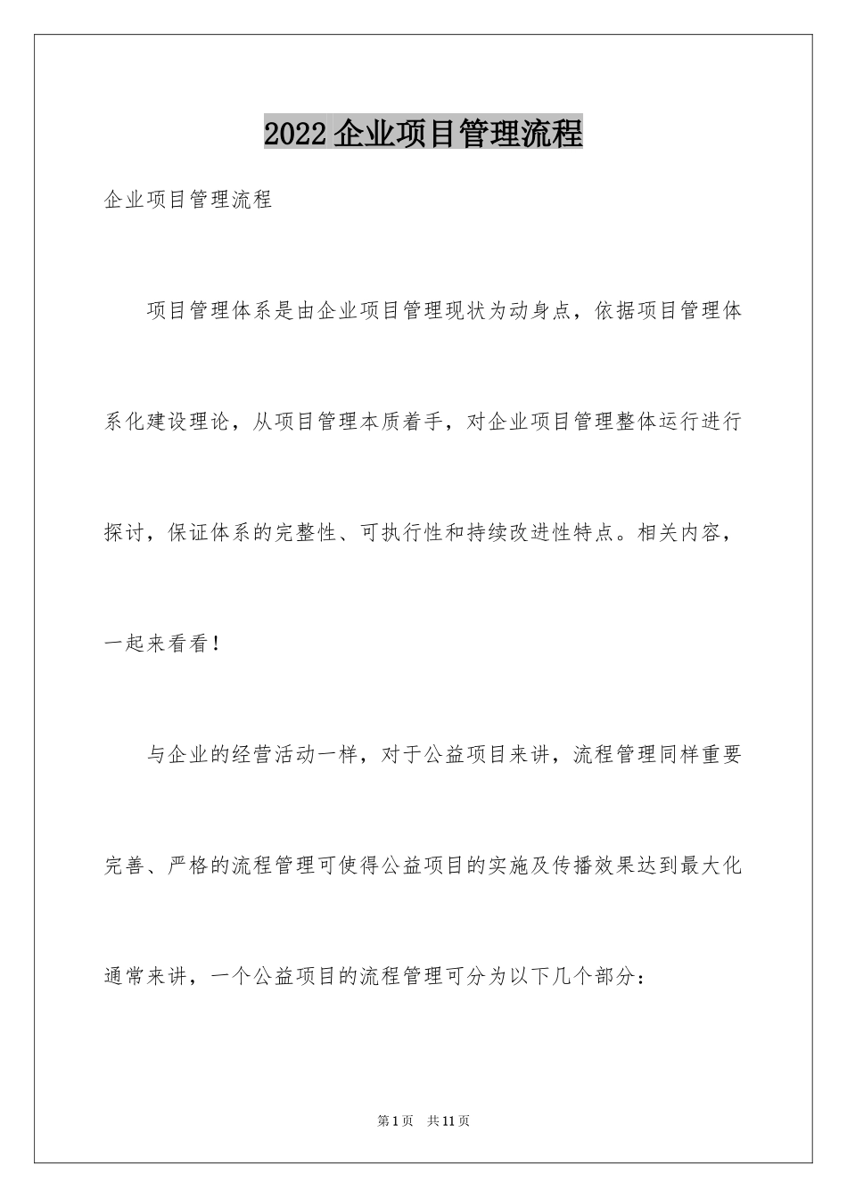 2024企业项目管理流程_第1页