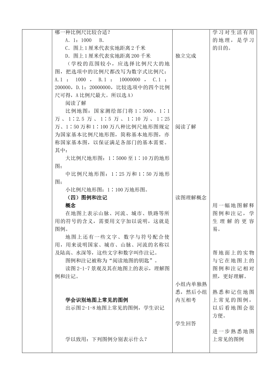 2017-2018学年七年级地理上册 第二章 第一节 地图的基本要素（第2课时）教案 （新版）商务星球版_第3页