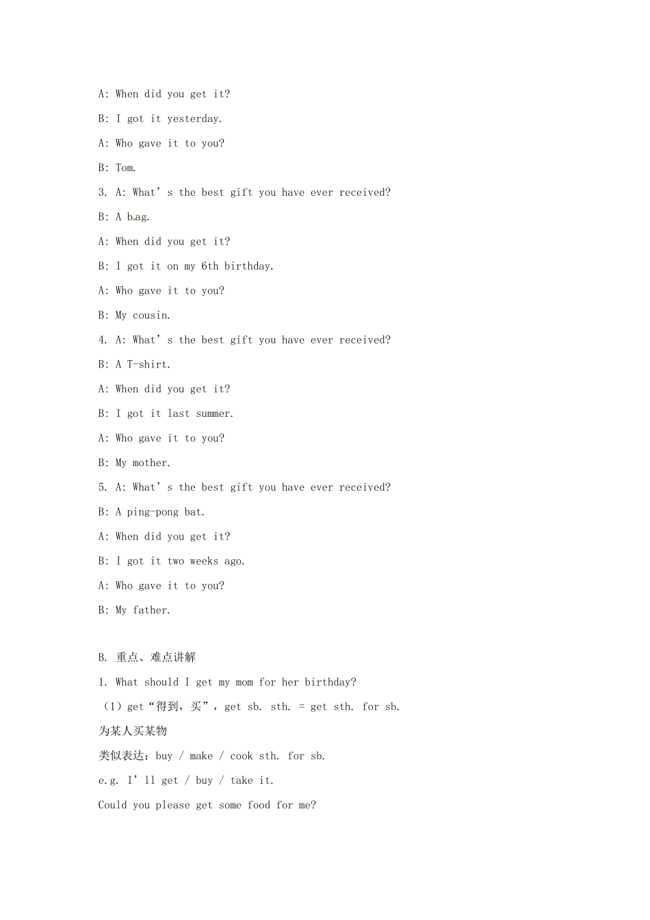 安徽省滁州二中八年级英语上册 Unit 6 Teaching resources教案 人教新目标版_第2页