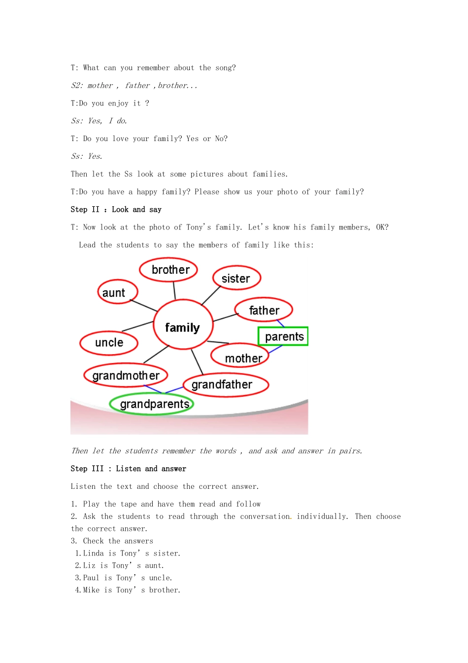 七年级英语上册 Module 2 My Family教案 （新版）外研版_第3页
