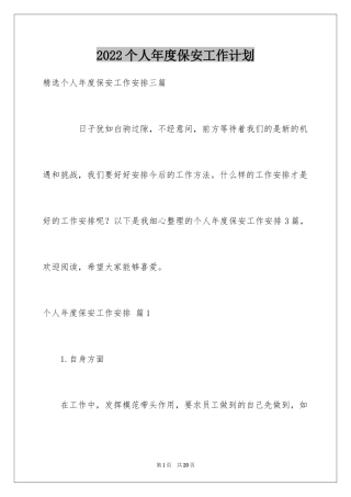 2024个人年度保安工作计划_24