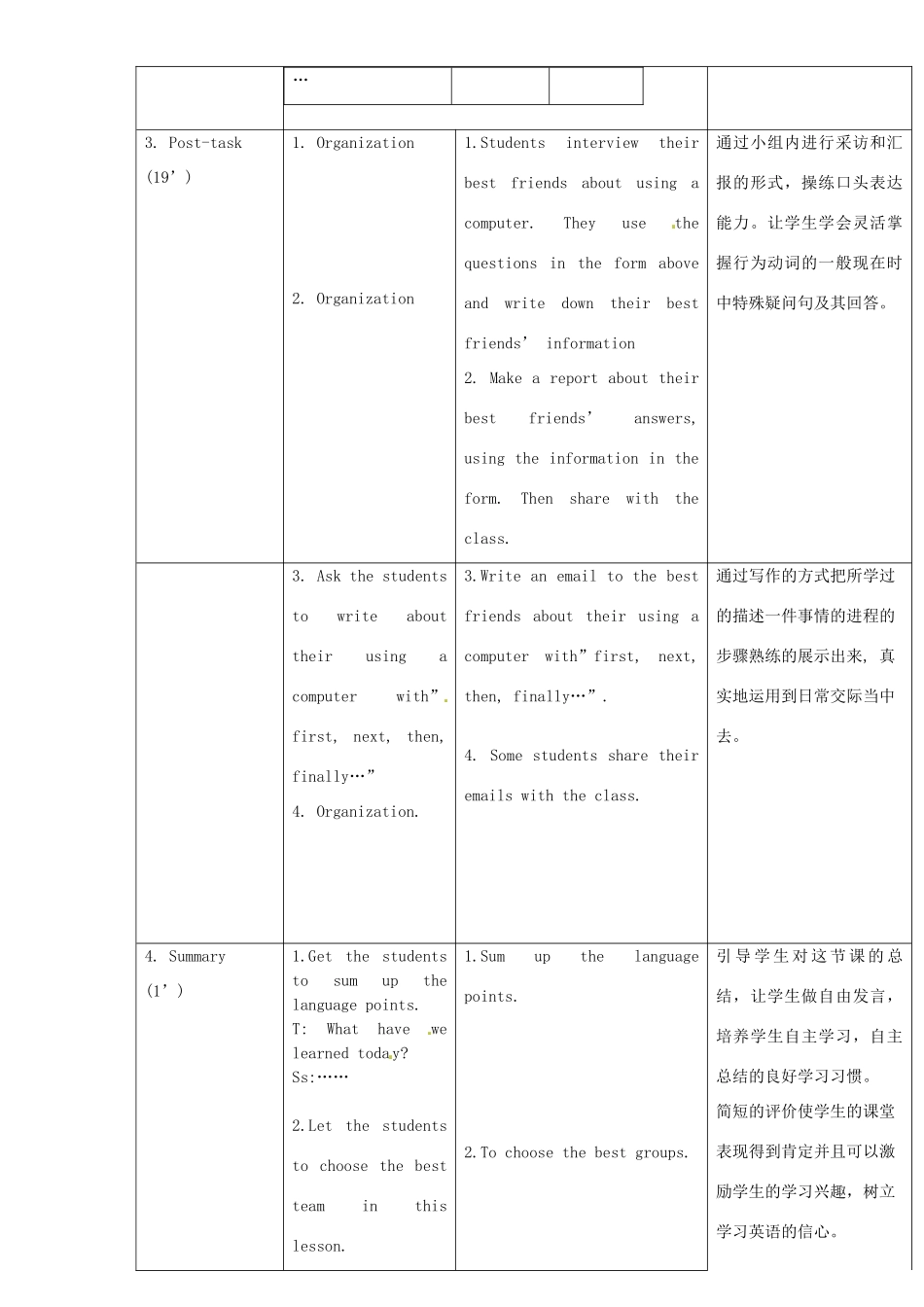 七年级英语上册 Module 7 Unit 3 Language in use教案 （新版）外研版-（新版）外研版初中七年级上册英语教案_第3页