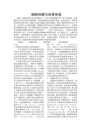 细胞自噬与自身免疫