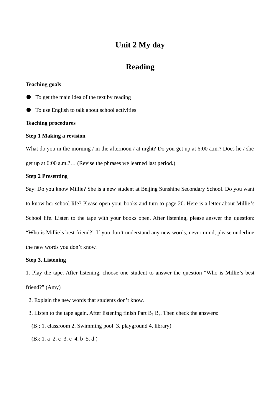七年级英语上册Unit 2 My day Reading牛津版_第1页