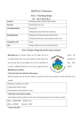 外研社八年级英语Module 4 Unit 2