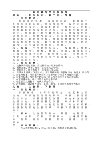 系统解剖学实验指导