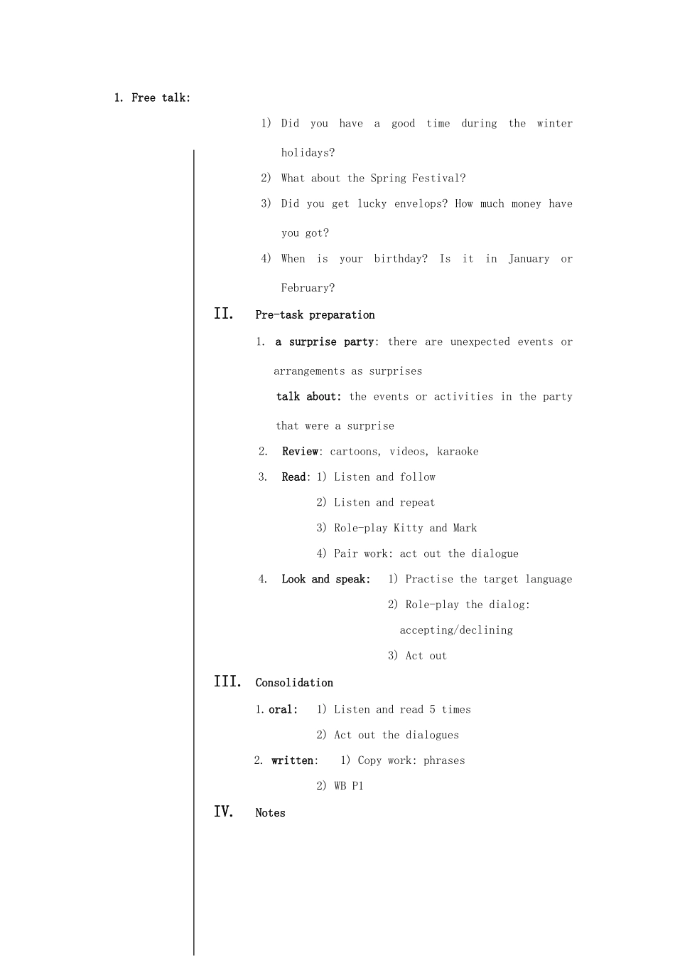 七年级英语下册 Module 1-4教案 牛津沈阳版-牛津沈阳版初中七年级下册英语教案_第2页